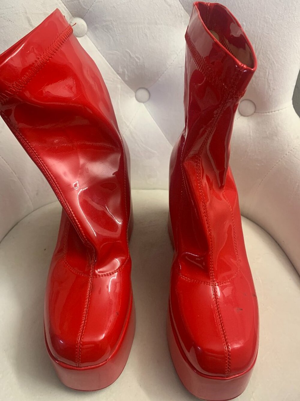 Gabor Red Platform Simmi London Amalfi  Boots Sz 8